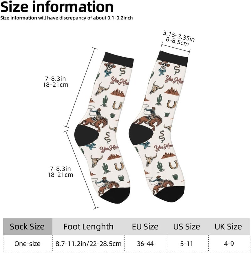 Poream Novelty Funny Crew Socks, Cool Breathable Dress Socks Gift For Men Women - Image 4